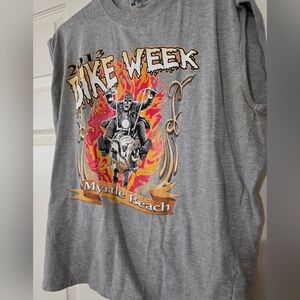 BB TROPICS Myrtle Beach Motorcycle Bike Week 2013 Gray Muscle T-Shirt